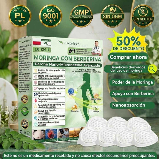 PARCHES AVANZADOS NATURALES MORINGA CON BERBERINA X 30